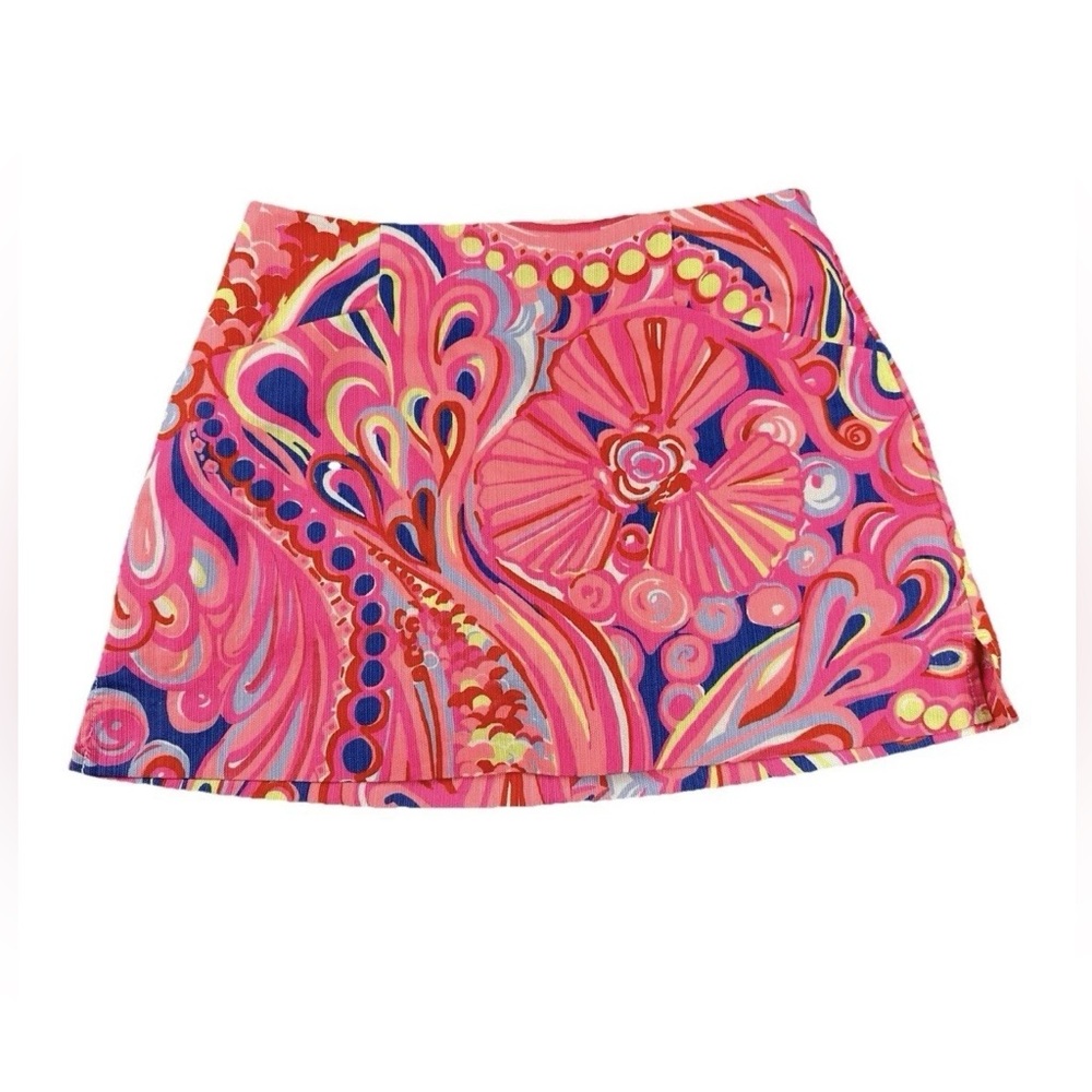 Lilly Pulitzer Multicolor Reef Retreat Size 8 Skort Bright Colorful Mini Skirt